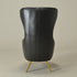 Letitia Faux Leather Wingback Chair - Black Accent Chair | Decorative Faux Leather Chairs | Kinwell Furniture | Modern Wingback Accent Chairs
